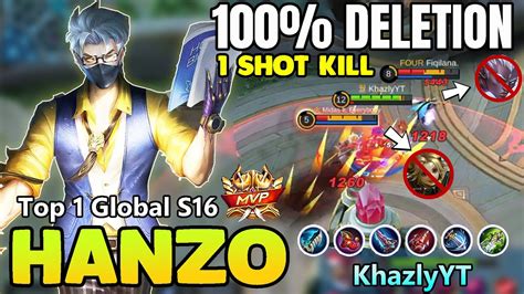 AGGRESSIVE GAMEPLAY HANZO BEST BUILD TOP GLOBAL HANZO 2021 HANZO