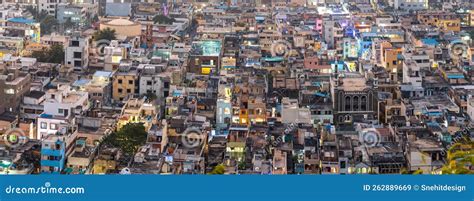 aerial view  vijayawada city   state  andhra pradesh  india