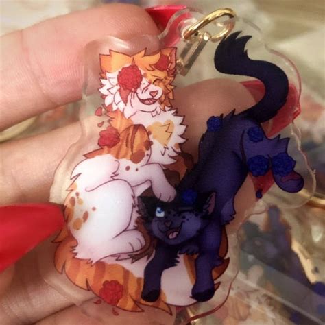 Warrior Cats Keyring Charm Clear Double Sided Acrylic Etsy