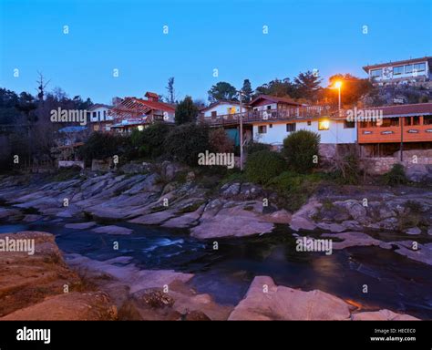 Argentina Cordoba Province Calamuchita Valley Twilight View Of La