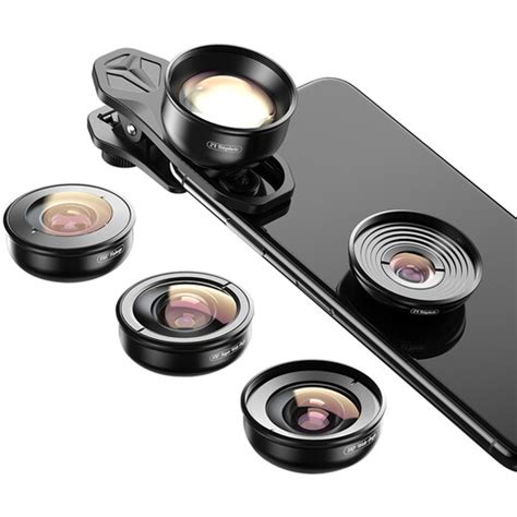 Apexel 4K HD Mobile Phone 5 In 1 Camera Lens Kit APL HB5 B H