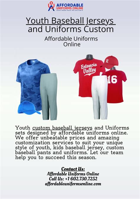 Custom Youth Baseball Uniforms | Piktochart Visual Editor