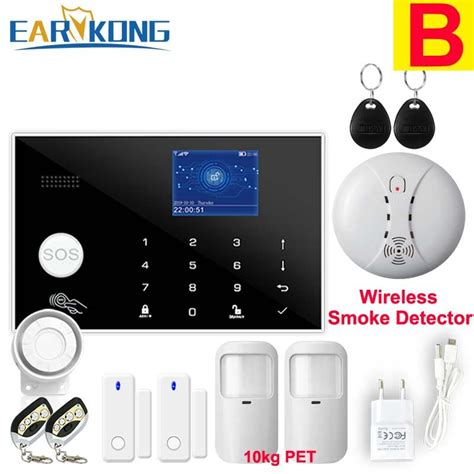 Wifi Gsm Alarm System Tuya Alarm Mhz Wireless Wired Detector