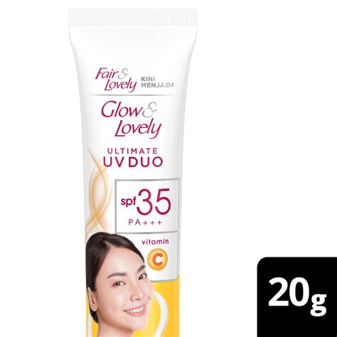 Jual Glow Lovely Ultimate UV Duo Krim Vitamin C SPF 35 PA 20g