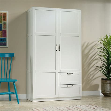 Sauder Select 40 Wide Wardrobe Storage Cabinet White Finish