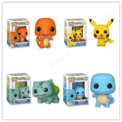 Funko Pop Pokemon 453 Bulbasaur Pikachu 455 Charmander Squirtle Figura