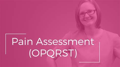 Opqrst Pain Assessment Nursing Nursing School Of Success