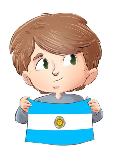 niño con bandera de argentina Juegos infantiles