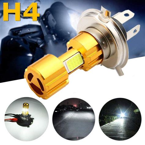BA20D P15D Светодиодная лампа H4 18W LED 3 COB Лампа для фар мотоцикла ...