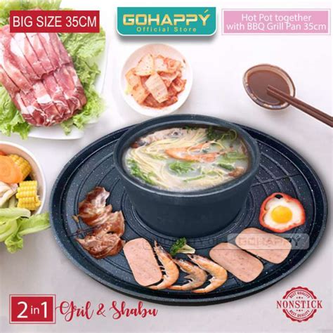 Jual Panci Tepannyaki Gohappy Alat Panggang Cm Shabu Shabu Hot Pot Di Seller Honey Living