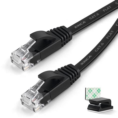 Xinca Ft Cat Ethernet Cable Gigabit Network With Cable Clips