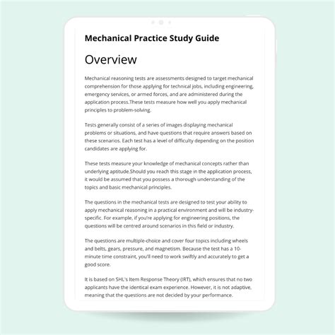 SHL Mechanical Comprehension - Practice Tests | TestHQ