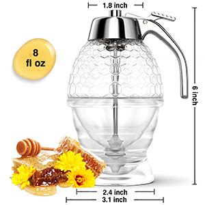 Amazon Honey Dispenser No Drip Glass Maple Syrup Dispenser Honey