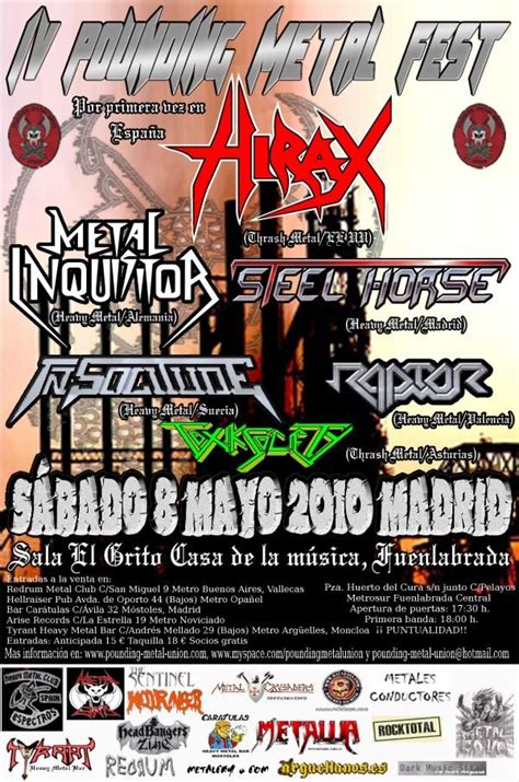 CAMBIOS EN EL CARTEL DEL POUNDING METAL FESTIVAL The Metal Circus