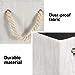 Maidmax Foldable Bamboo Fabric Storage Box With Cotton Rope Handle Set