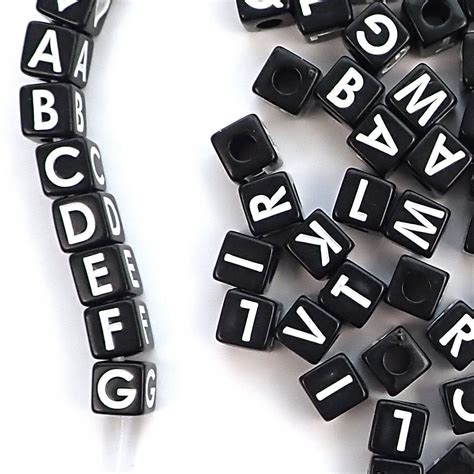 Alphabet & Number Beads - Individual Letters & Numbers, choose specific ...