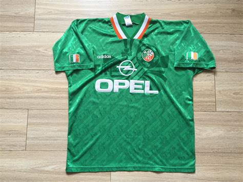 Republic Of Ireland Home Football Shirt 1994 Sponsored By Opel