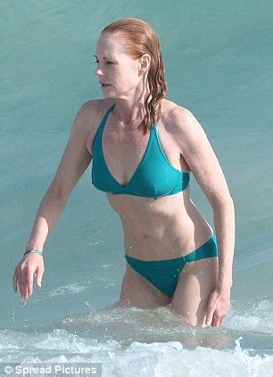 Csi S Marg Helgenberger Displays Enviable Bikini Body While Soaking Up