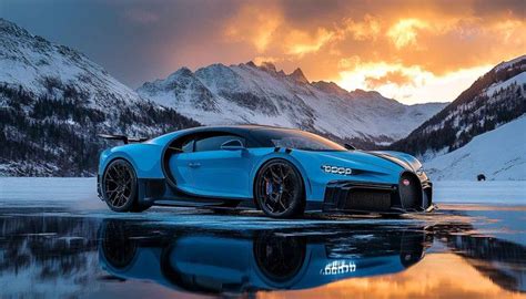 Bugatti Chiron Wallpaper: Exotic Car, Winter Landscape, Automotive ...