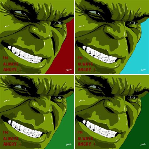 Portrait De Hulk Im Always Angry Etsy