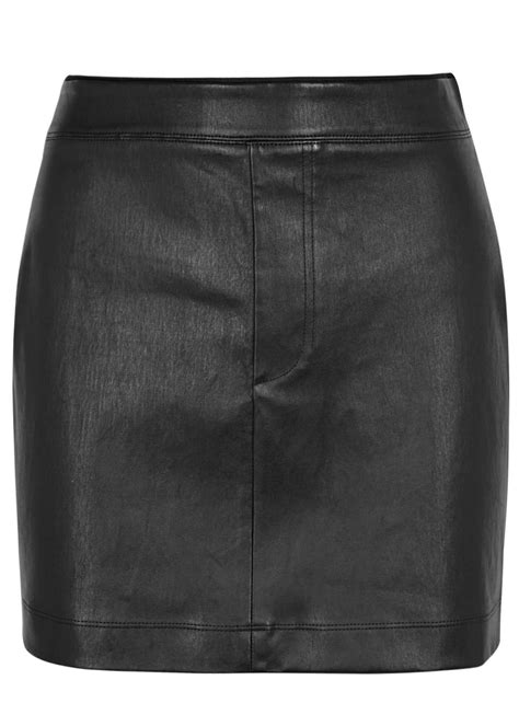 Helmut Lang Leather Mini Skirt Black Editorialist