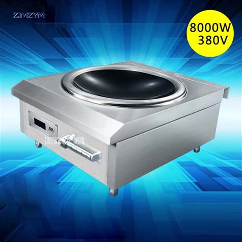 8000w Concava In Stainless Steel High Power Induction Cooker Commercial Stove Electromagnetic