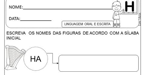 Figuras Com A Letra H - Atividades com a letra H | Educação infantil