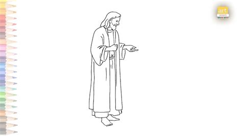 Jesus Christ Full Body Drawing Easy How To Draw Jesus Christ Step By