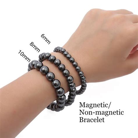 Black Gallstone Magnetic Bracelet Magnet Gelang Tangan Shopee Malaysia