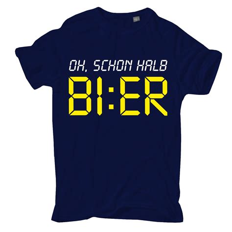 Männer T Shirt Oh schon halb BIER S bis 8XL TShirt Shop Witzig