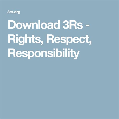 Download 3rs Rights Respect Responsibility Curriculum No