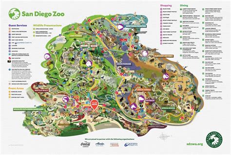 San Diego Zoo Map 2021-2024 | ThemeParkBrochures.net