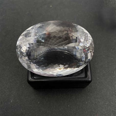 Natural Crystal Quartz Clear Oval Cut Flawless Gemstone 30 40 Mm 131 Ct