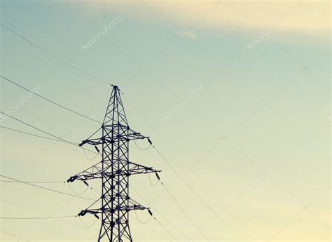 High Voltage Electrical Towers In Line Stock Photo By Fox Industry