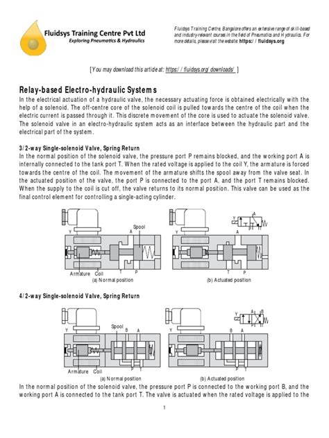 16 Electro Hydraulic Systems1 | PDF | Relay | Switch