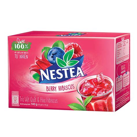 Trà Việt Quất & Hoa Atiso Đỏ Nestea Hộp 10 Gói x 14g - Trà Nestea Berry ...