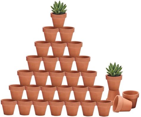 32pcs Pequenos Mini Terracota Clay Pots Plantadores De