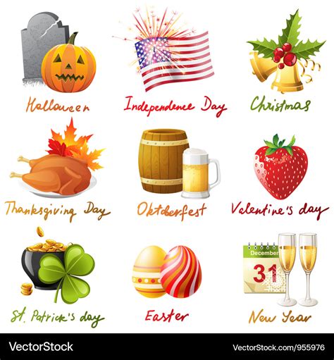 All Holidays Royalty Free Vector Image Vectorstock