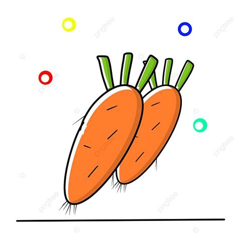 Vegetables Carrots Clipart Png Images Hand Drawn Cartoon Vegetables