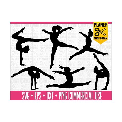 Gymnast Svg Gymnast Svg Cutting Files Gymnastics Silhouett Inspire Uplift