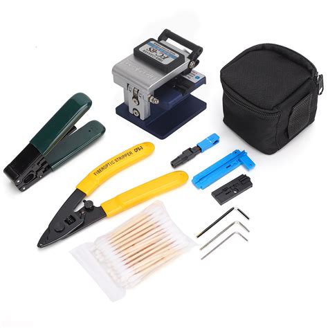 Ftth Splicing Splice Fiber Optic Stripping Tool Kit Set With Fiber