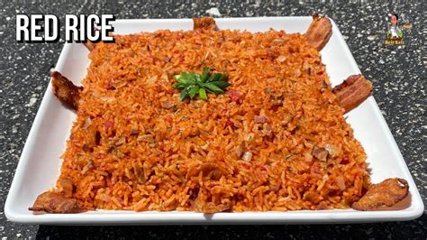 Easy Red Rice Recipe How To Make Red Rice Red Rice With Bacon