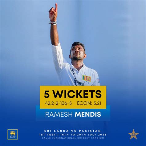 Sri Lanka Cricket 🇱🇰 On Twitter Ramesh Mendis Grabs A Five Wicket