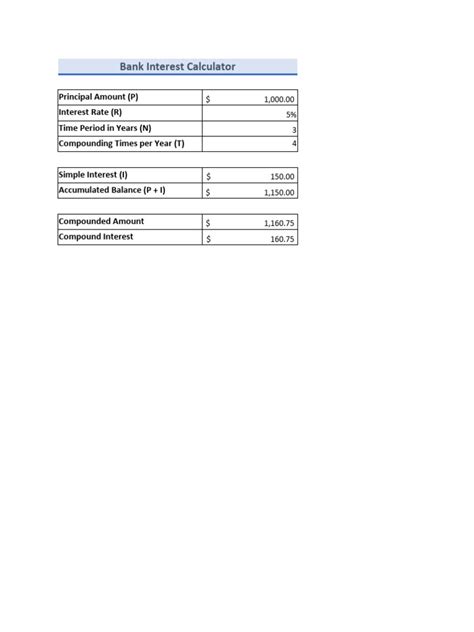 how to calculate interest on bank account