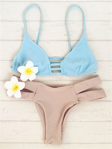 Double Strap Bikini Set In BLUE ZAFUL 2024