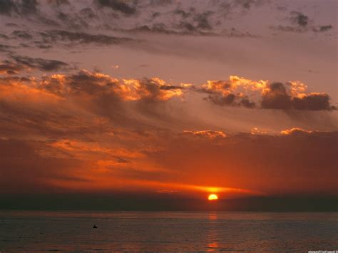 Fondos De Pantalla Puesta De Sol Mar Naturaleza Cielo Nubes