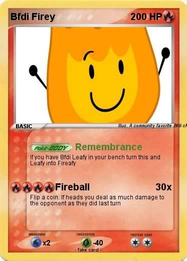 Pokémon Bfdi Firey 1 1 Remembrance My Pokemon Card