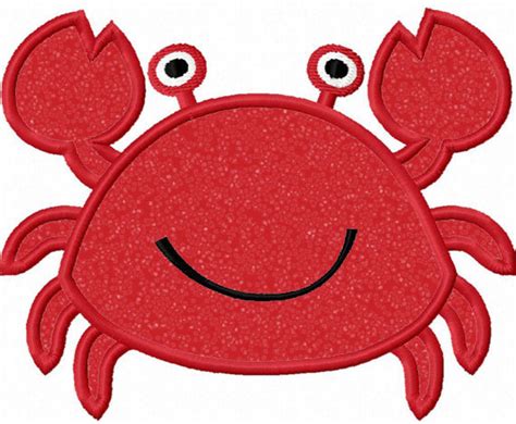 Crab Applique Machine Embroidery Design NO 0014 Etsy