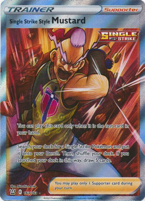 Single Strike Style Mustard Full Art Battle Styles Nm