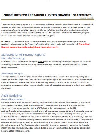 Sample Audited Financial Statement In Pdf